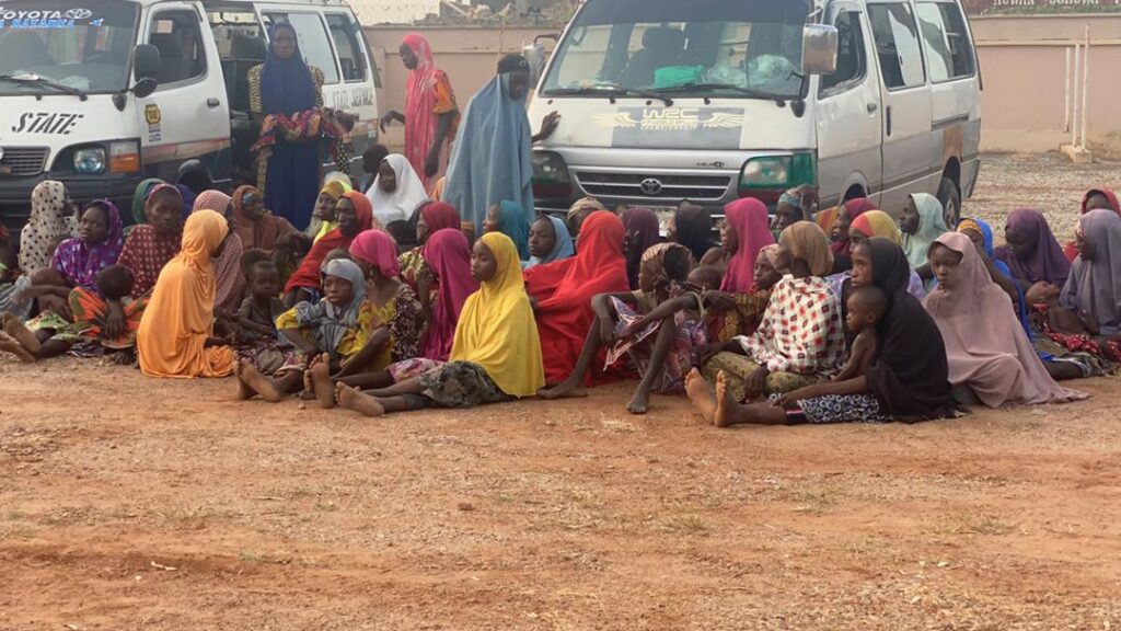 Rescued kidnapped victims in Zamfara
