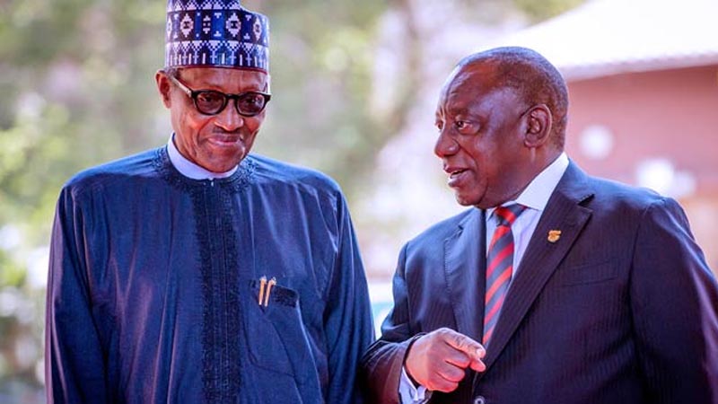Buhari Receives South Africa’s President, Ramaphosa, In Aso Rock