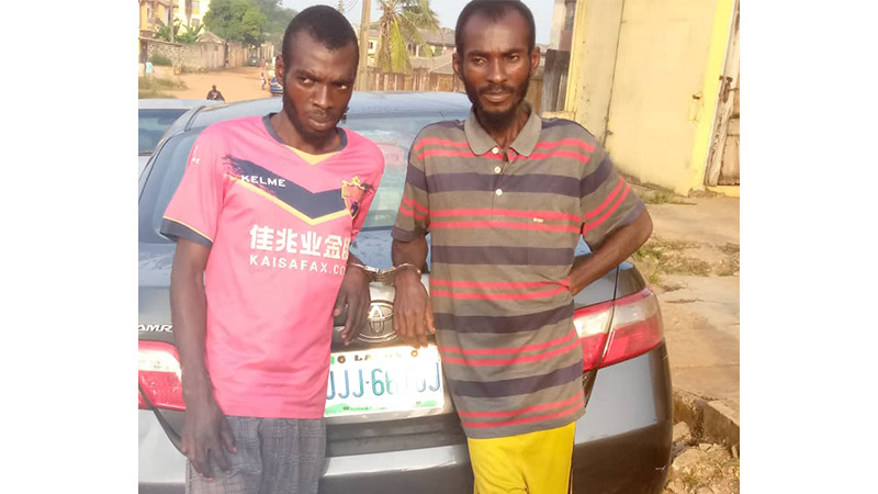 Two Brothers Arrested Escaping With Stolen Car From Lagos To Imo
