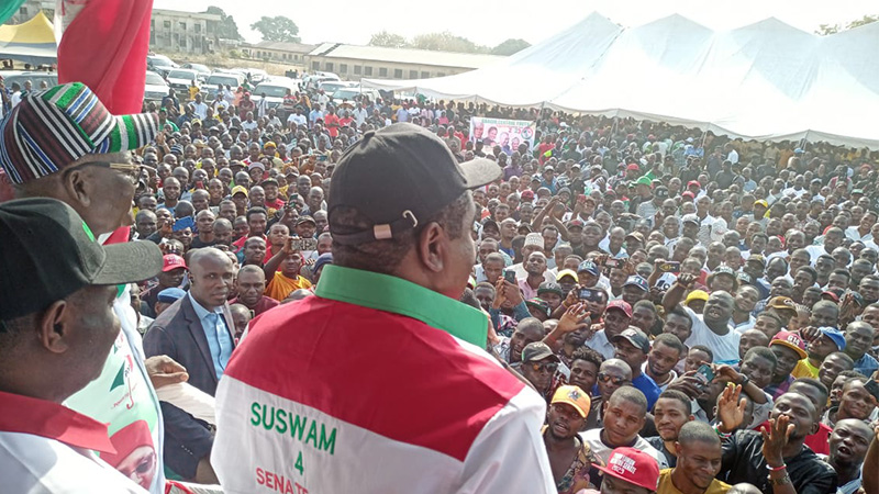 Mammoth Crowd Throngs PDP Campaign In Benue<br> Ortom, Suswam, Uba Lead Kick-Off