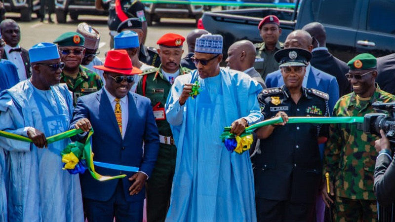 Elections: Buhari Commissions Operational Crowd Control Equipment, Computers <br>As IGP Charges Officers On Creating Enabling Space
