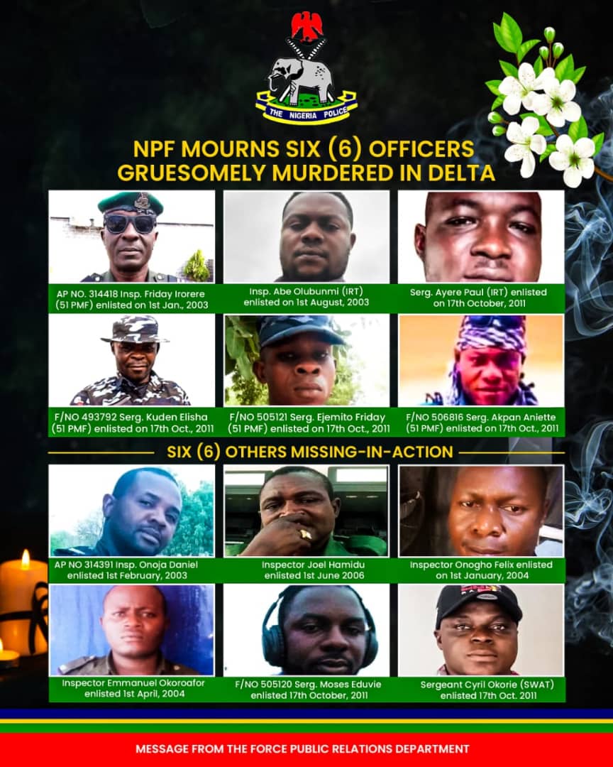 Force Hq Reacts To The SUPREME Story, Sets To Honour Slain Officers In Delta, IGP Orders Immediate Payment Of Entitlements To Families