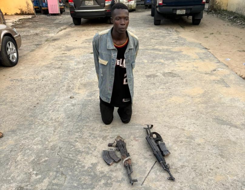 Suspected Bandit From Borno Arrested In Bayelsa, Police Recovers Two Rifles,120 Live Ammunition In Semovita Bag