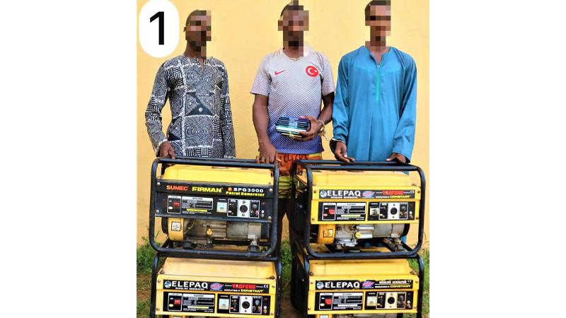 Ogun Police Burst Criminals’ Network, Recovers Five Stolen Generators, Arms, Ammunition