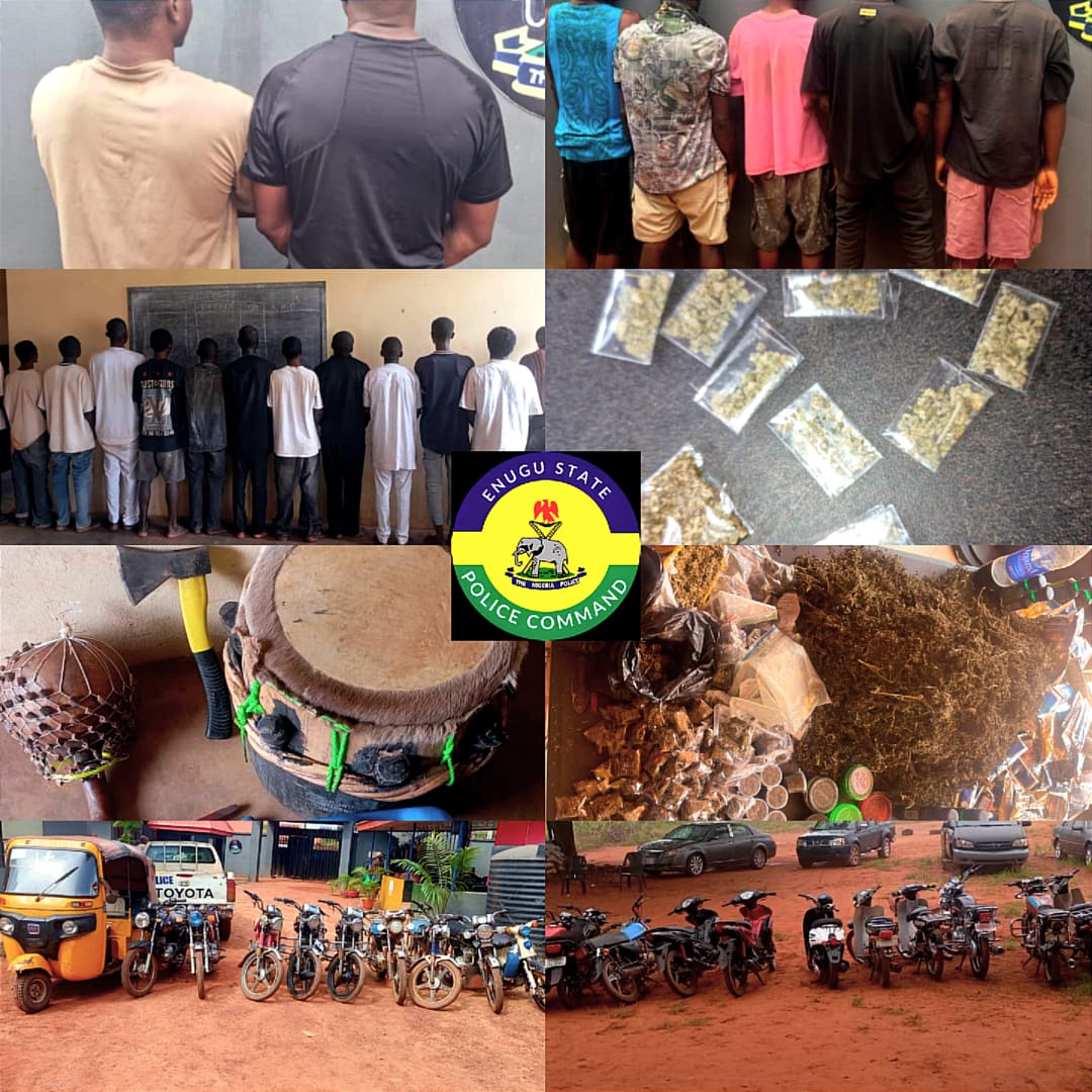 Police Arrests 20 Suspected Cultists, Recovers 22 Motorcycles, Hard Drugs