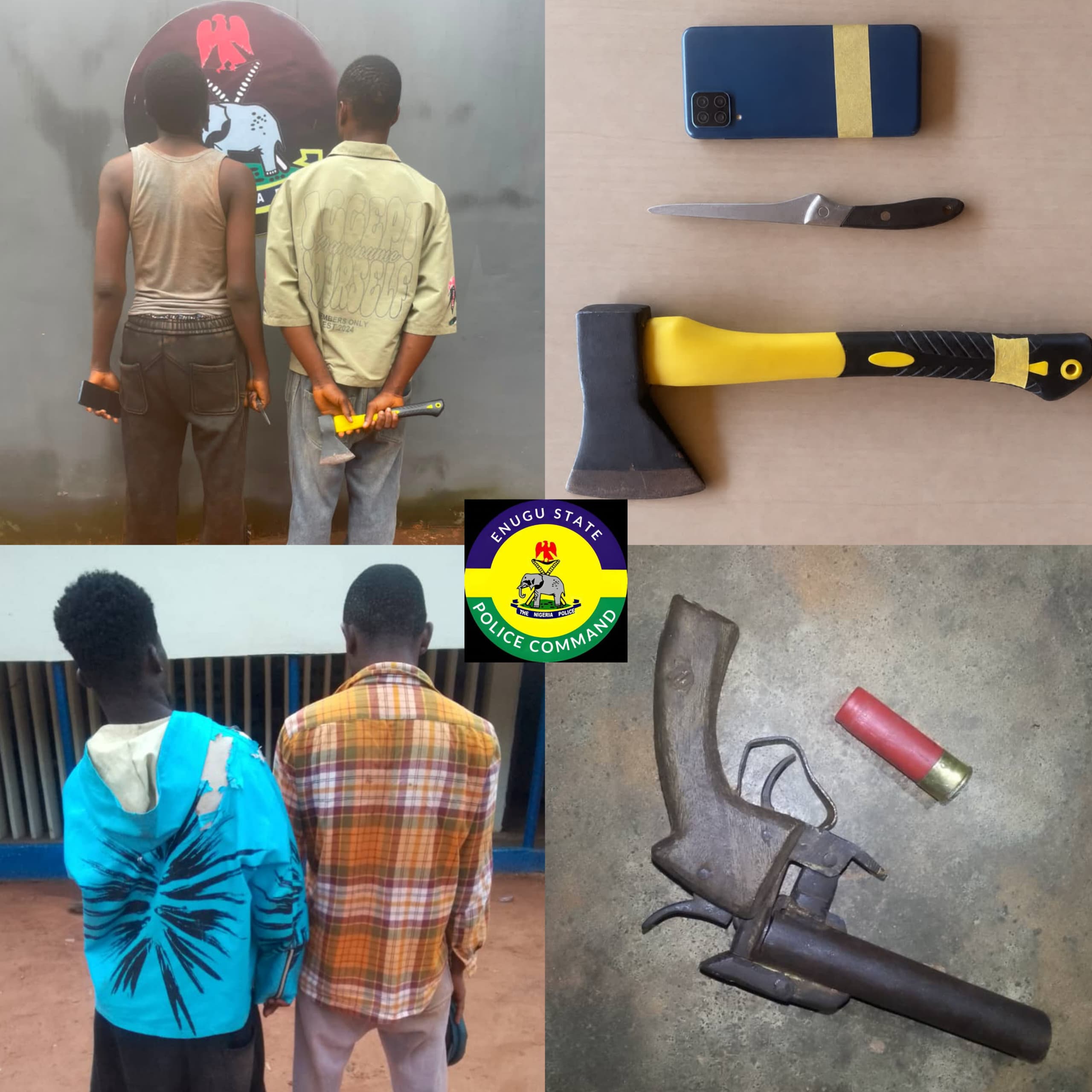 Enugu Police Arrests Suspected Armed Robbers, Cultists, Recovers Arms