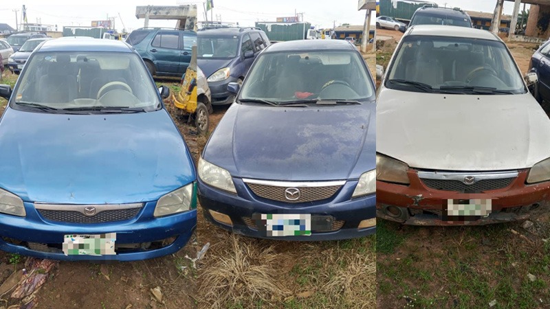 Ogun Police Breakthrough: Recovers 2 Stolen Cars, 3 Rifles, 25 ATM Cards, Impounds 8 Cars, Arrests 11 Suspects